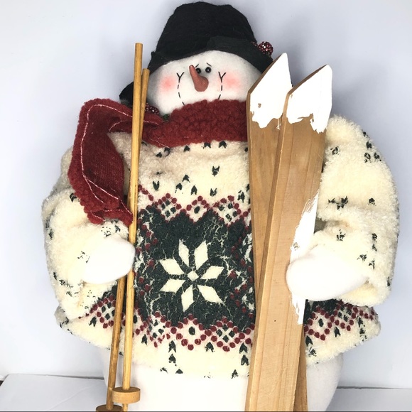 Snowman Skis Poles Happy Henry Plush Among Friends - Picture 1 of 6